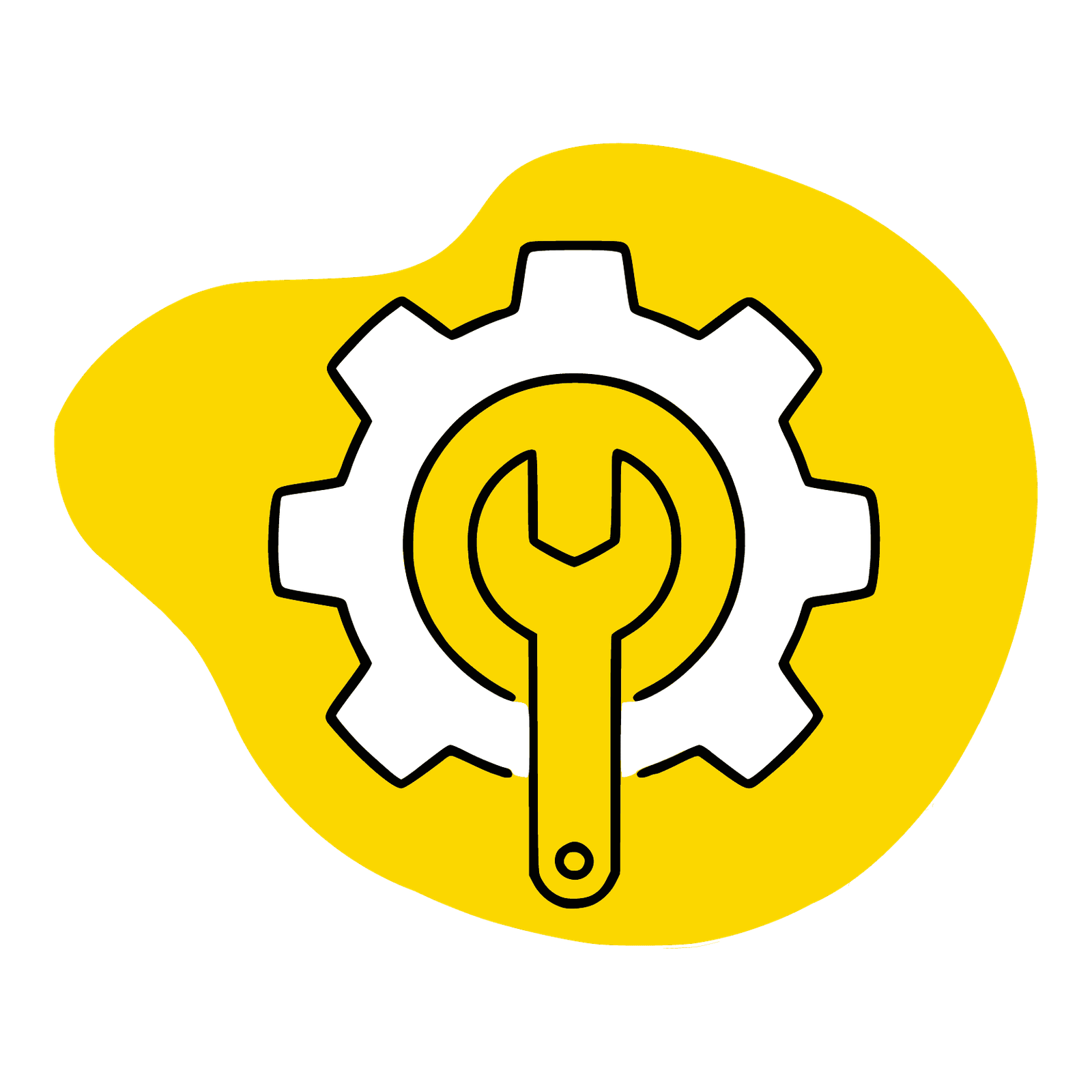 Ilustración en negro y amarillo para el ítem de acompañamiento