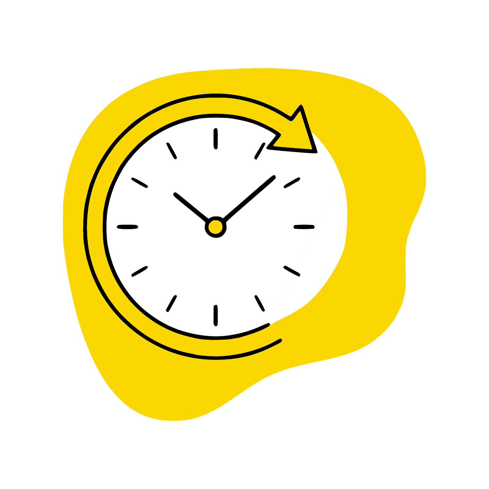 Ilustración en negro y amarillo para el ítem de conveniencia