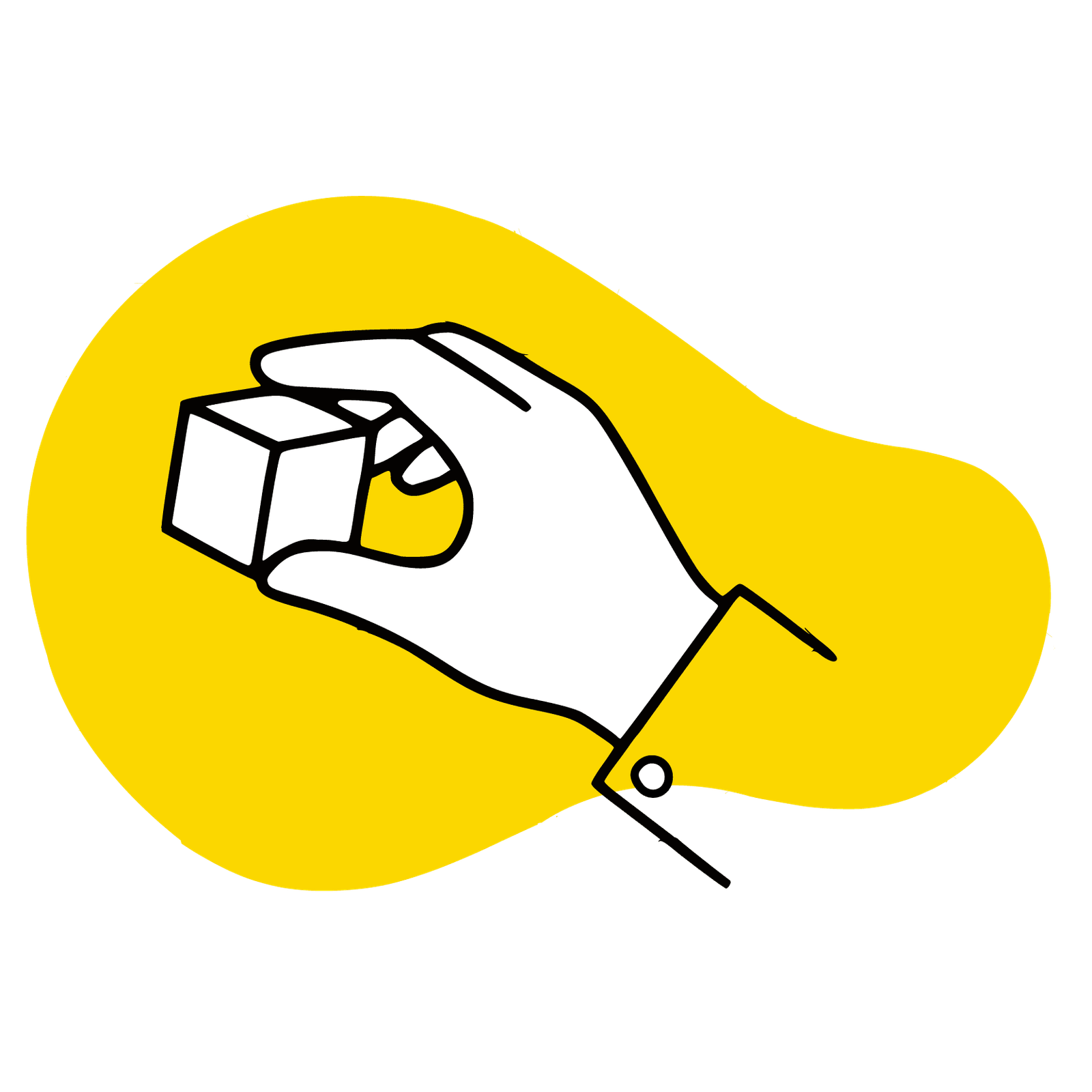 Ilustración en negro y amarillo para el ítem de integración