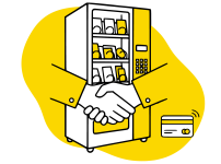 Ilustración en negro y amarillo para el concepto de cero inversión: Smart Quick ofrece un modelo de negocio con cero inversión inicial